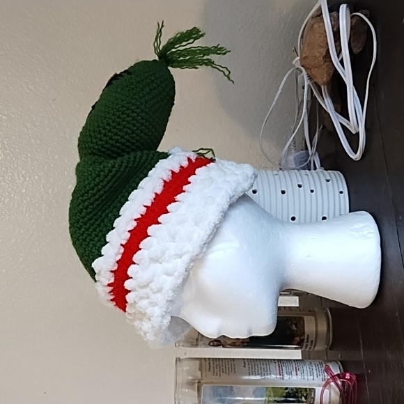 Grinch Hat Adults sz Handmade Crochet Soft stretchy Fun Christmas - Picture 2 of 5